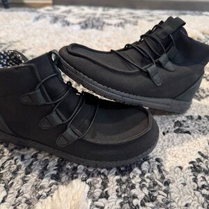 Hey Dude Black Ankle Boots Leather